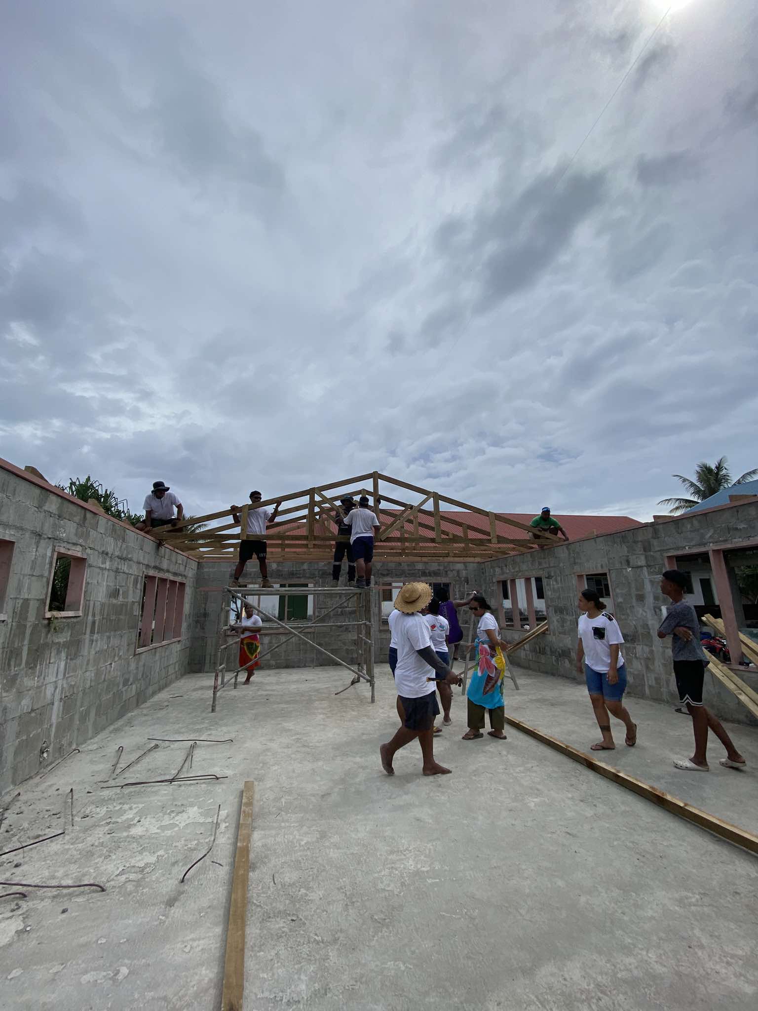 Youth working on Pastor’s house