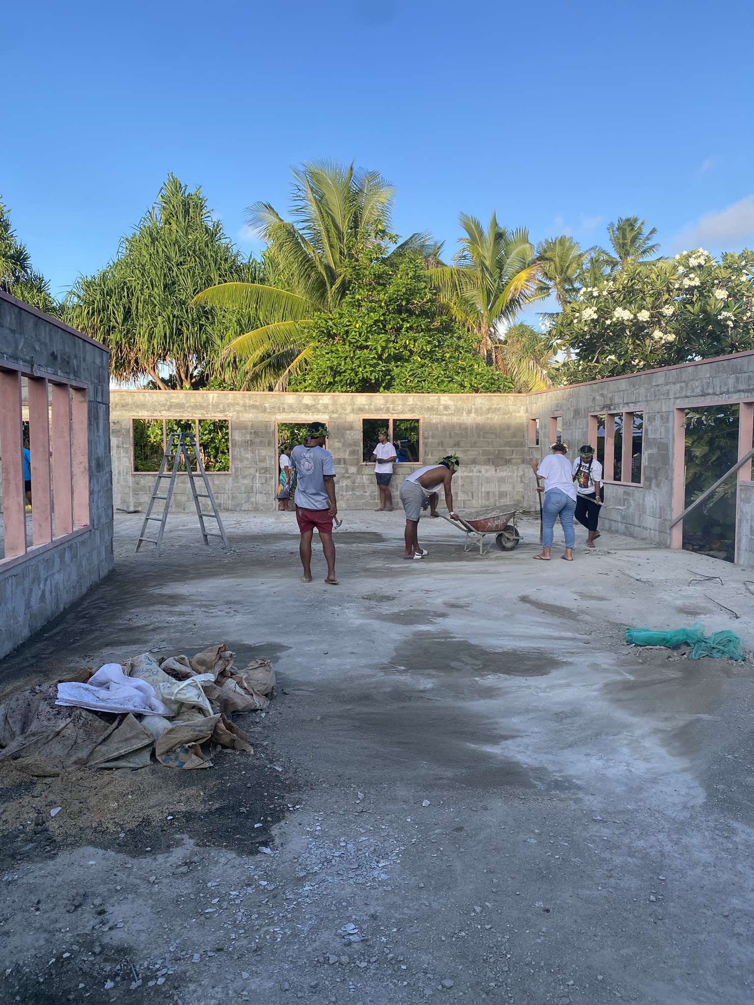 Youth working on Pastor’s house